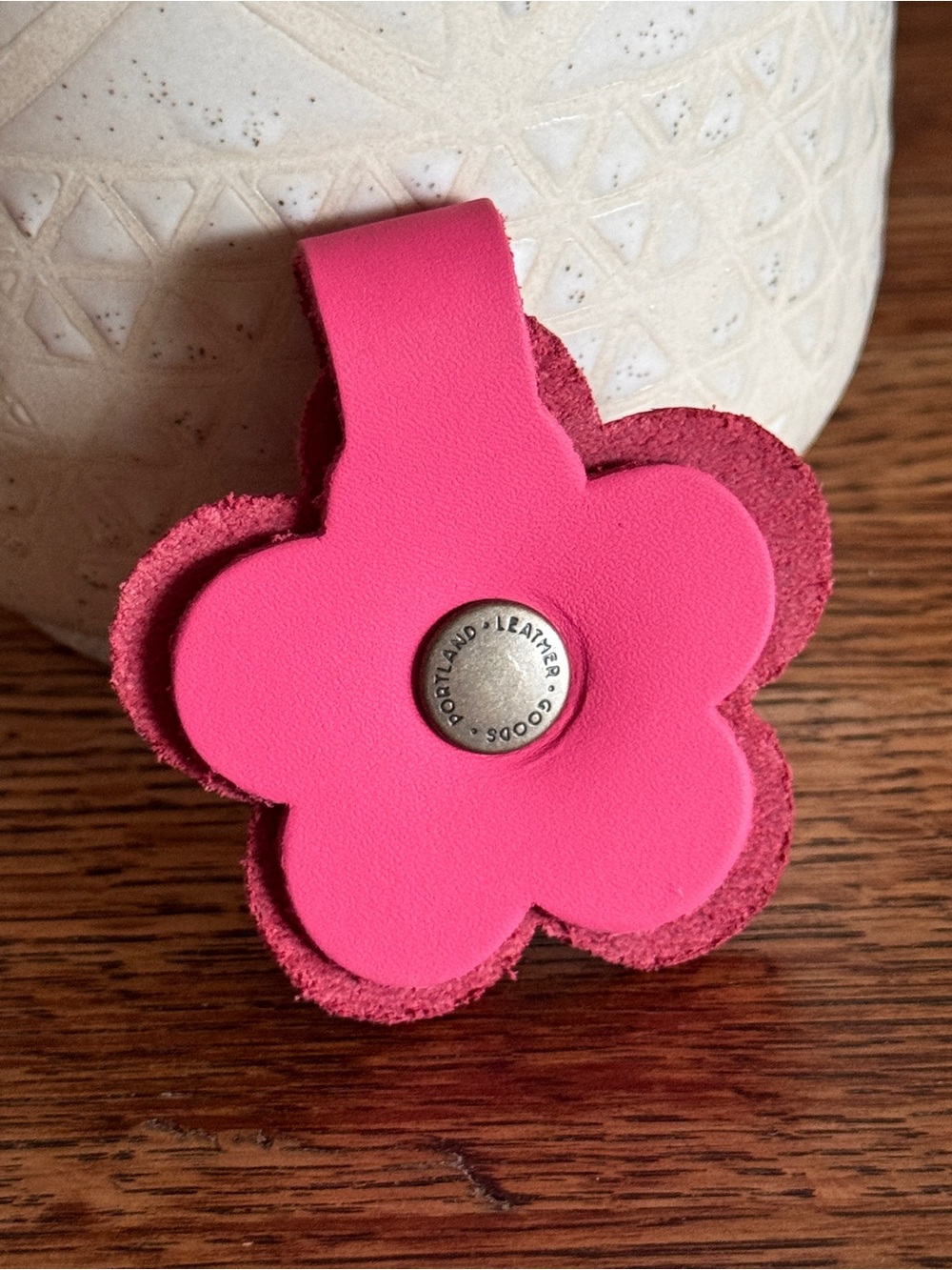 Portland Leather Goods PLG Tulip Pink Flower Snap - Picture 2 of 5